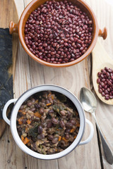 Azuki with integral rice