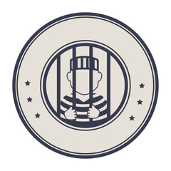 prisoner avatar character icon vector illustration design