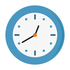 clock icon over white background. vector illustration