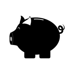 piggy bank icon over white background. vector illustration