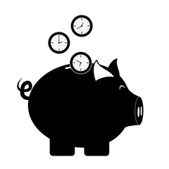 piggy bank with coins over white background. vector illustration