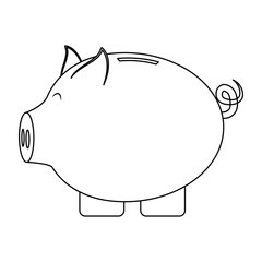 piggy bank icon over white background. vector illustration