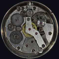 clockwork vintage mechanical watch, high resolution and detail