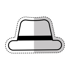 hat hipster style accesory vector illustration design