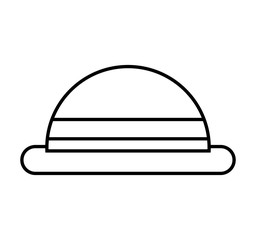 hat hipster style accesory vector illustration design