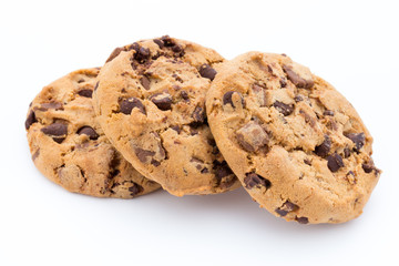 Cookies nuts on the  isolated on white background.