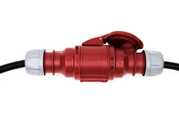 The plug and socket power three-phase