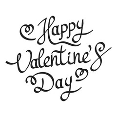 Happy Valentines Day Hand Drawing Vector Lettering design. Abstract background. Vector illustration.