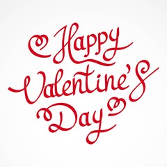 Fototapeta na wymiar Happy Valentines Day Hand Drawing Vector Lettering design. Abstract background. Vector illustration.