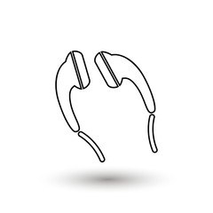 Fototapeta premium headphones vector icon