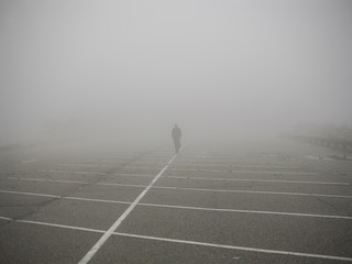 The atmosphere of a murder mystery filled with fog
