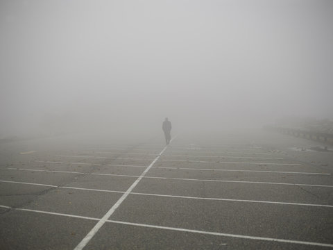 The atmosphere of a murder mystery filled with fog
