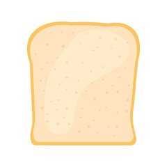 loaf or bread slice icon over white background. colorful design. vector illustration