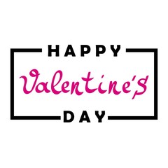 Fototapeta na wymiar Happy Valentines Day Hand Drawing Vector Lettering design. Abstract background. Vector illustration.