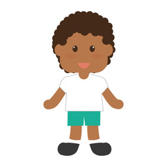 cute boy icon over white background. colorful design. vector illustration