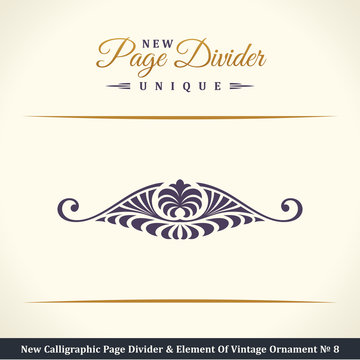 New Calligraphic Page Dividers and Elements of vintage ornaments