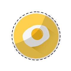 fried egg icon image vector illustration design 