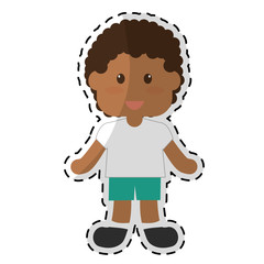 boy child icon image sticker vector illustration design 