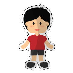 boy child icon image sticker vector illustration design 