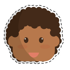boy child icon image sticker vector illustration design 