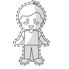 cute kid icon over white background. vector illustration