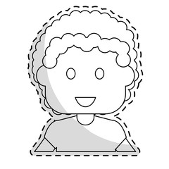 cute kid icon over white background. vector illustration