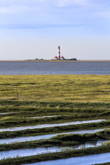 Leuchtturm Westerhever und Salzwiesen