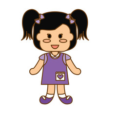 girl happy child icon image vector illustration design 