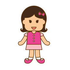 girl happy child icon image vector illustration design 