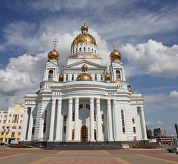 Fototapeta na wymiar Russia. Mordovia. Saransk. Cathedral of St Fedor Ushakov