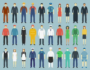 Profession People set. People avatar icons. Vector