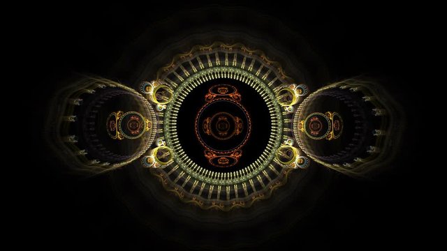 Rotating SteamPunk Fractal Gears -   Fractal Abstract Animation