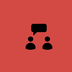 Discussion icon. flat design