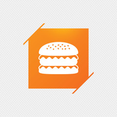 Hamburger icon. Burger food symbol.