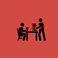 Packages delivery trolley vector icon. flat design