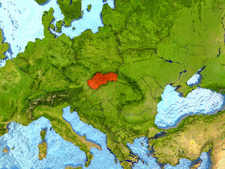 Slovakia in red