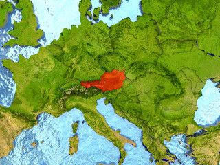 Austria in red © harvepino
