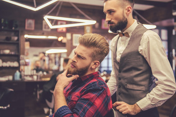 At the barber shop