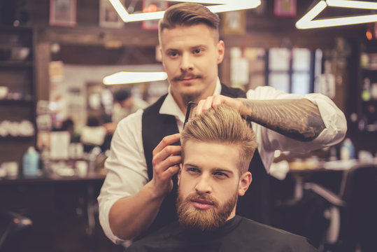 At the barber shop - Powered by Adobe