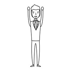 businessman character avatar icon vector illustration design