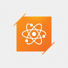 Atom sign icon. Atom part symbol.