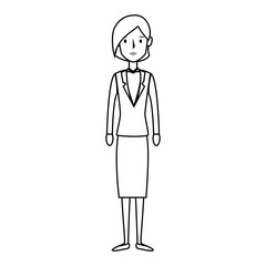businesswoman character avatar isolated vector illustration design