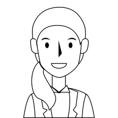 Obraz premium businesswoman character avatar isolated vector illustration design