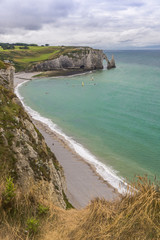 Famous cliffs of Etretat - Normandy (France)