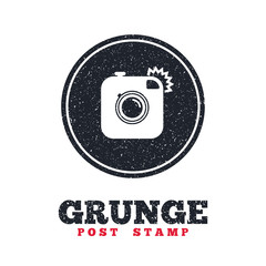 Hipster photo camera sign icon. Retro camera.