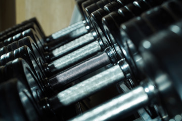 Metallic or steel dumbbells