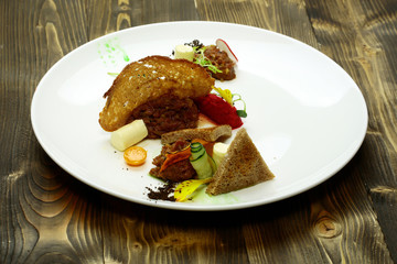 Delicious snack or cold dish