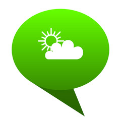 Obraz premium cloud green bubble icon