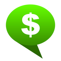 dollar green bubble icon