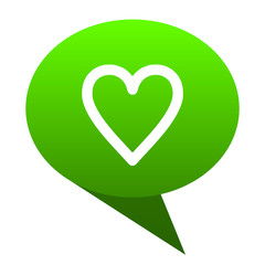 heart green bubble icon